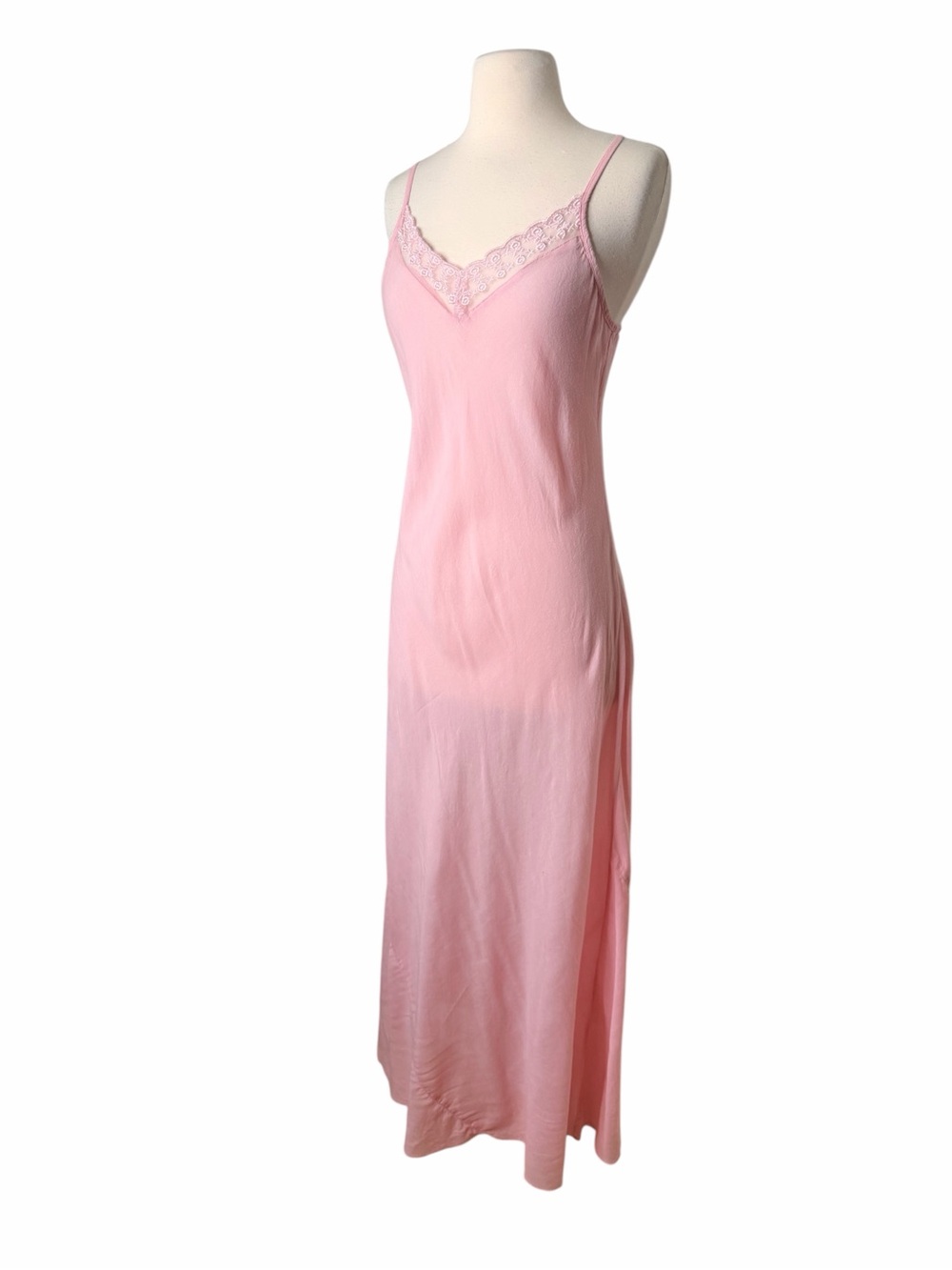 Vintage Cotton Lace Slip Maxi Dress. - Picture 2 of 7